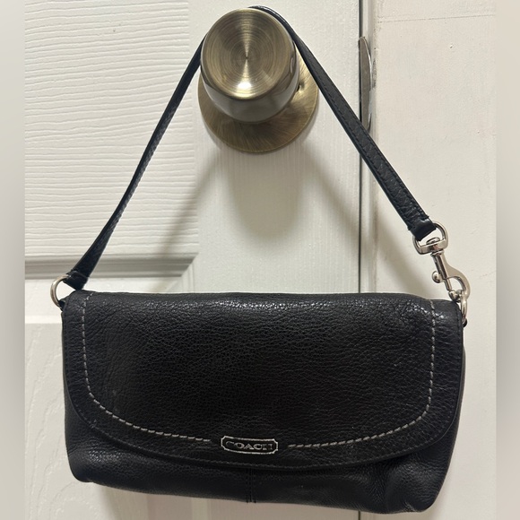 Coach Handbags - Coach Black Leather Clutch